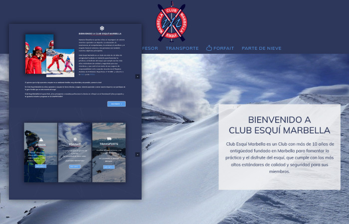 Cliente Web Club Esqui Marbella