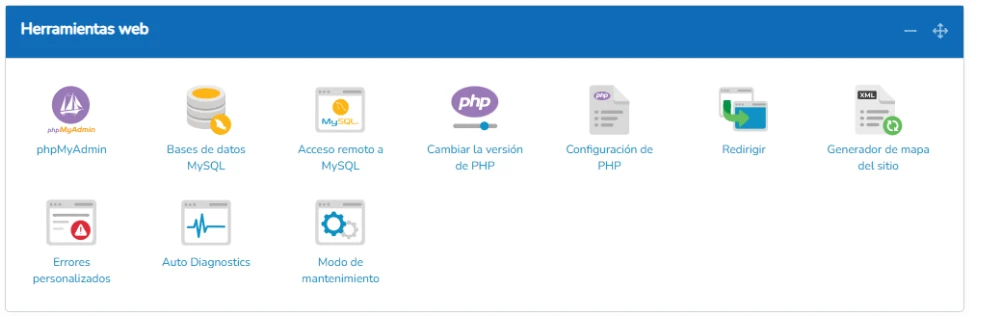 cPanel-herramientas-web