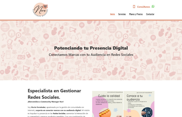 cliente web community manager nur