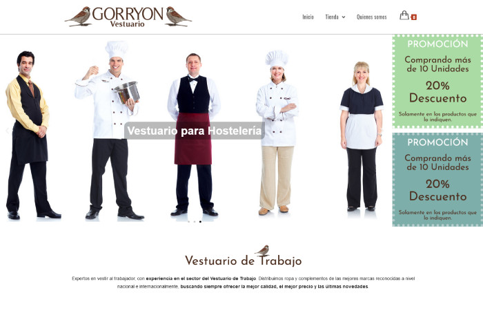 Diseño Web Gorryón Vestuario